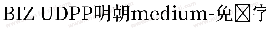 BIZ UDPP明朝medium字体转换